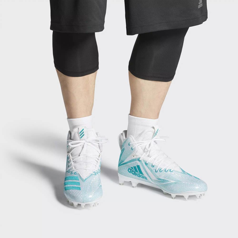Adidas Freak X Carbon Mid Parley Tacos de Futbol Blancos Para Hombre (MX-36504)